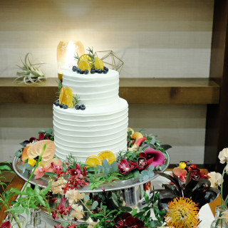 ケーキの装花