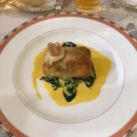 カボチャスープかけチキン