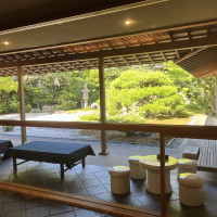 日本庭園が見えるスペース