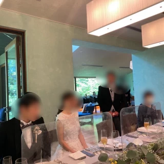 家族のみだったので、長テーブルでの食事形態でした