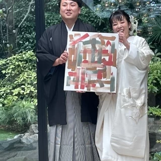 結婚証明としてウェディングペイントを行いました。