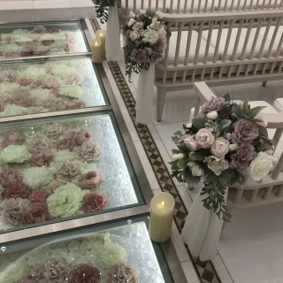 バージンロードがとても可愛い
