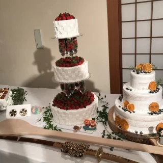 オリジナルケーキ、ファーストバイトのジャンボしゃもじ