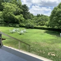 披露宴会場から見える芝