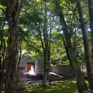 チャペル前での撮影
