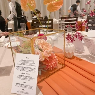 テーブルランナーは、追加料金でした。