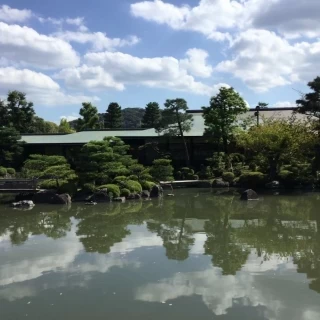 庭と池が綺麗