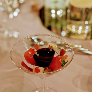前菜 カクテルのようでおしゃれ
