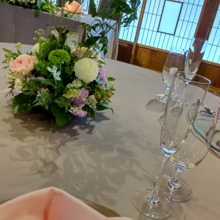 テーブル席から
