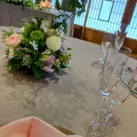 テーブル席から