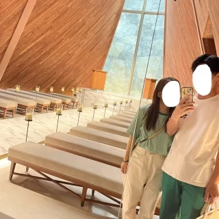 どこを撮っても映えるチャペルです。