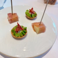 メロンと生ハム、枝豆のタルト美味しかったです