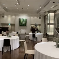二次会専用の会場、スクリーン側からの写真