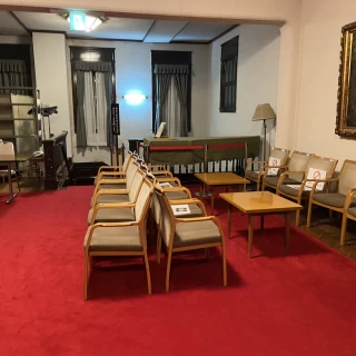 披露宴会場入り口脇