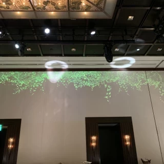 披露宴会場のプロジェクションマッピング