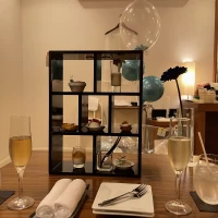 控室。個室でゆっくり過ごすことができました