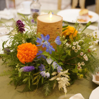 ゲストテーブルの装花です！