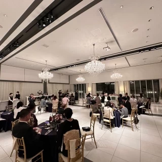 披露宴会場　ゲスト34人でこれだけゆとりがあります