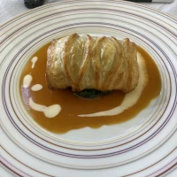 試食のひらめのパイ包み