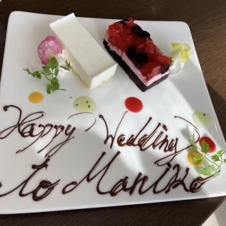 朝食でも祝福していただけました。