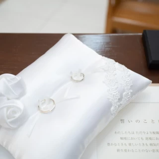 リングピローは無料で式場から貸していただきました