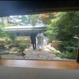 挙式　父と入場|631050さんの名古屋 河文の写真(1557218)
