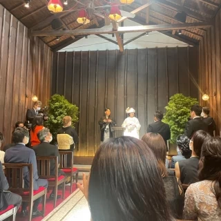挙式会場では、祝言を行いました。