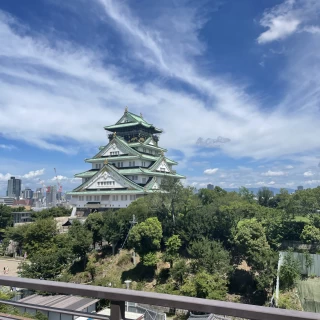 屋上のガーデン挙式ができる所からの景色