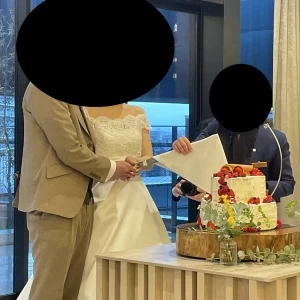 ケーキと、ケーキカットの雰囲気|632040さんのザ・フォレストテラス熊本の写真(2093462)