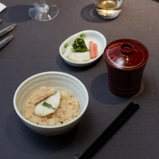 鯛めし・お吸い物・漬物