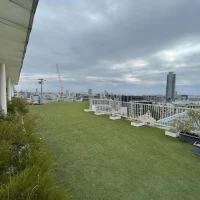 外のチャペルからの景色は晴れていた抜群！