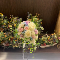 廊下に飾っていただいたブーケ