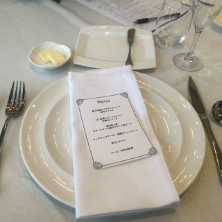フルコース試食会でのメニュー