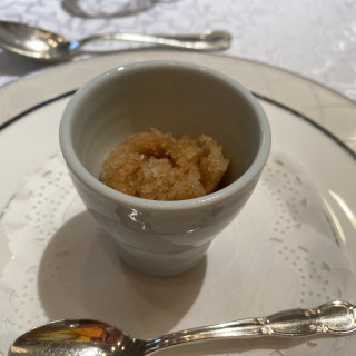 口直しのほうじ茶のグラニテ