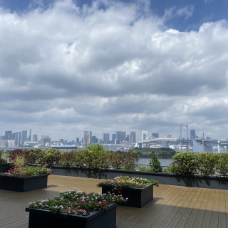 なかなかない披露宴会場から出れるデッキからみた景色