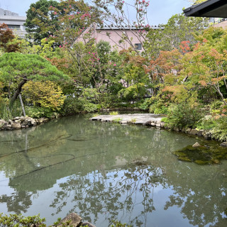 日本庭園が披露宴会場から見渡せます