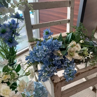 夏のイメージの飾りが爽やかです