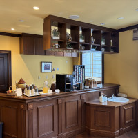 式開始までの時間を過ごせるセルフ形式のカフェ