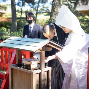 式前のお参り|633697さんの中津万象園の写真(1578611)