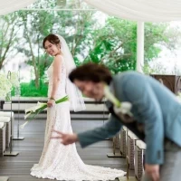 ウッドデッキの会場です。
