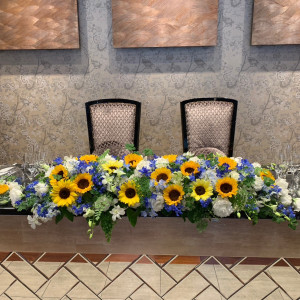 メインテーブル装花|633978さんの百花籠（ひゃっかろう）- Neo Japanesque Wedding -の写真(1858267)
