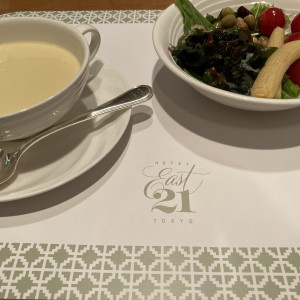 試食で頂いたスープ、サラダバー|633988さんのホテル イースト21東京 オークラホテルズ＆リゾーツの写真(1581887)