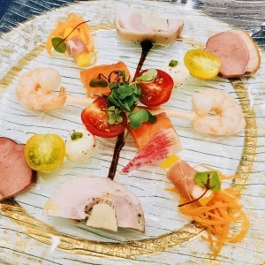 季節感のある夏らしい涼しげなアミューズ♡|634007さんのホテル・ザ・ウエストヒルズ・水戸(Hotel the West Hills mito)の写真(1581170)