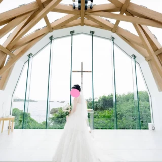 階段があるので、ドレスのレース撮影ができました。