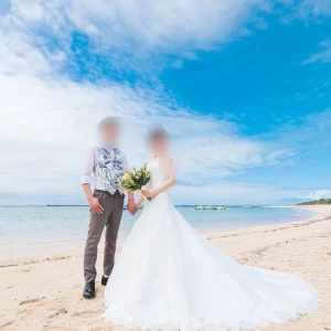 隣接しているビーチでの撮影|634850さんのクルデスール・チャペル(ワタベウェディング)の写真(1598678)