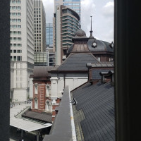 ホテル内から見える東京駅屋根