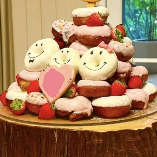 オリジナルのドーナッツケーキを作ってもらった