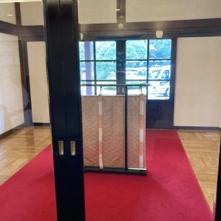 入場するところ