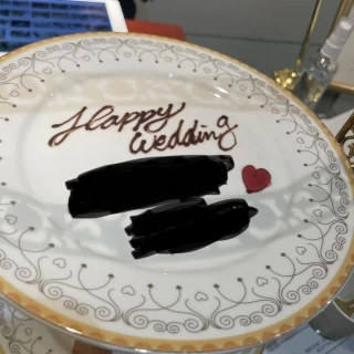 happy weddingに名前も記載いただいておりました