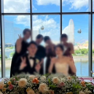 写真の背景にみなとみらいがしっかり入ります